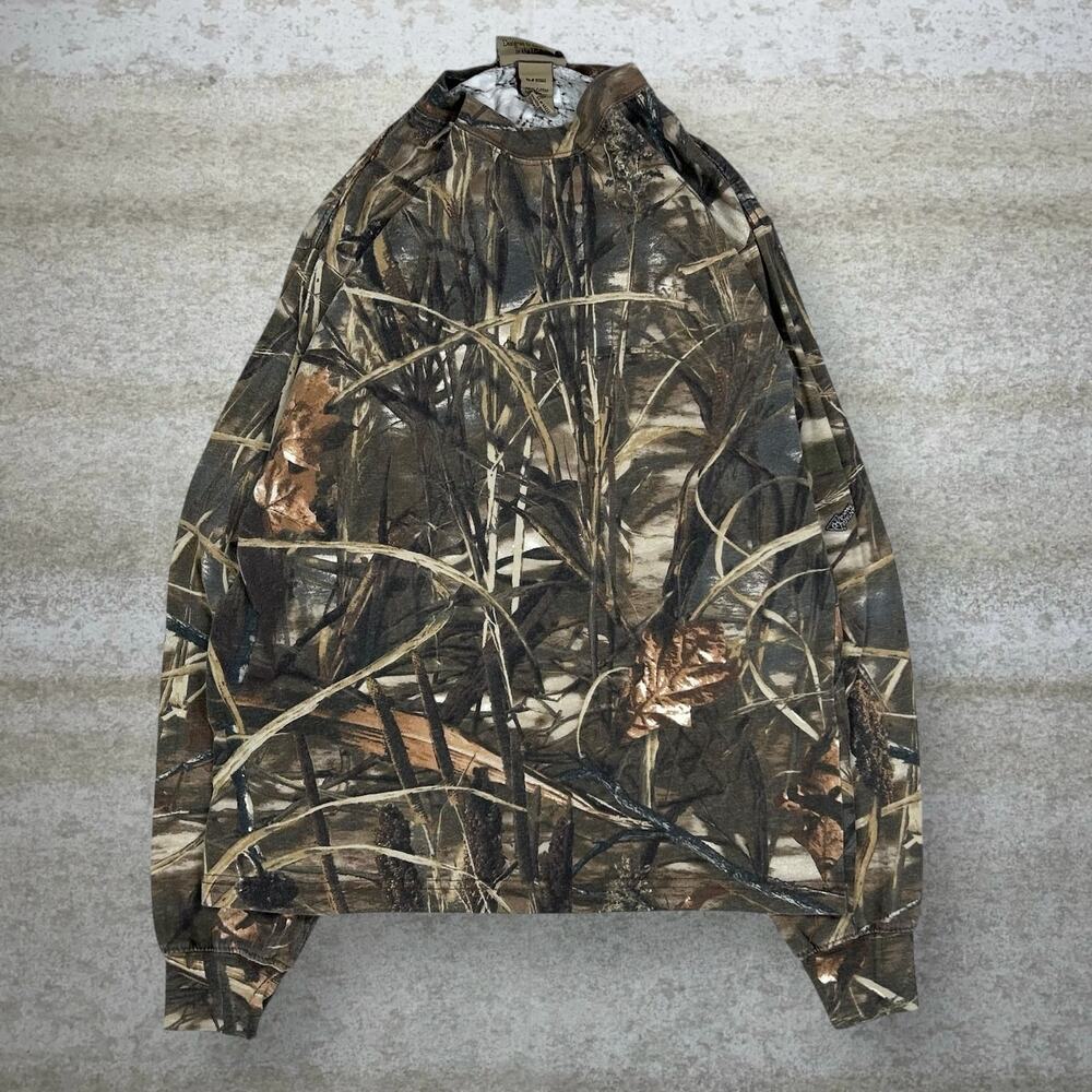 Vintage 90s Advantage Shirt Mens S Hunting Camo Cotton Long Sleeve Woodland
